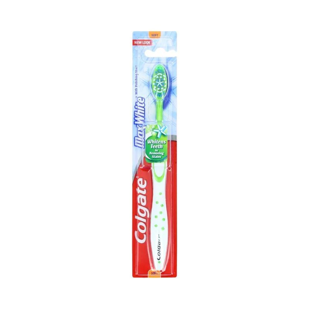 Зубная щетка Max White Soft, 1 шт., бело-зеленая (из Финляндии)