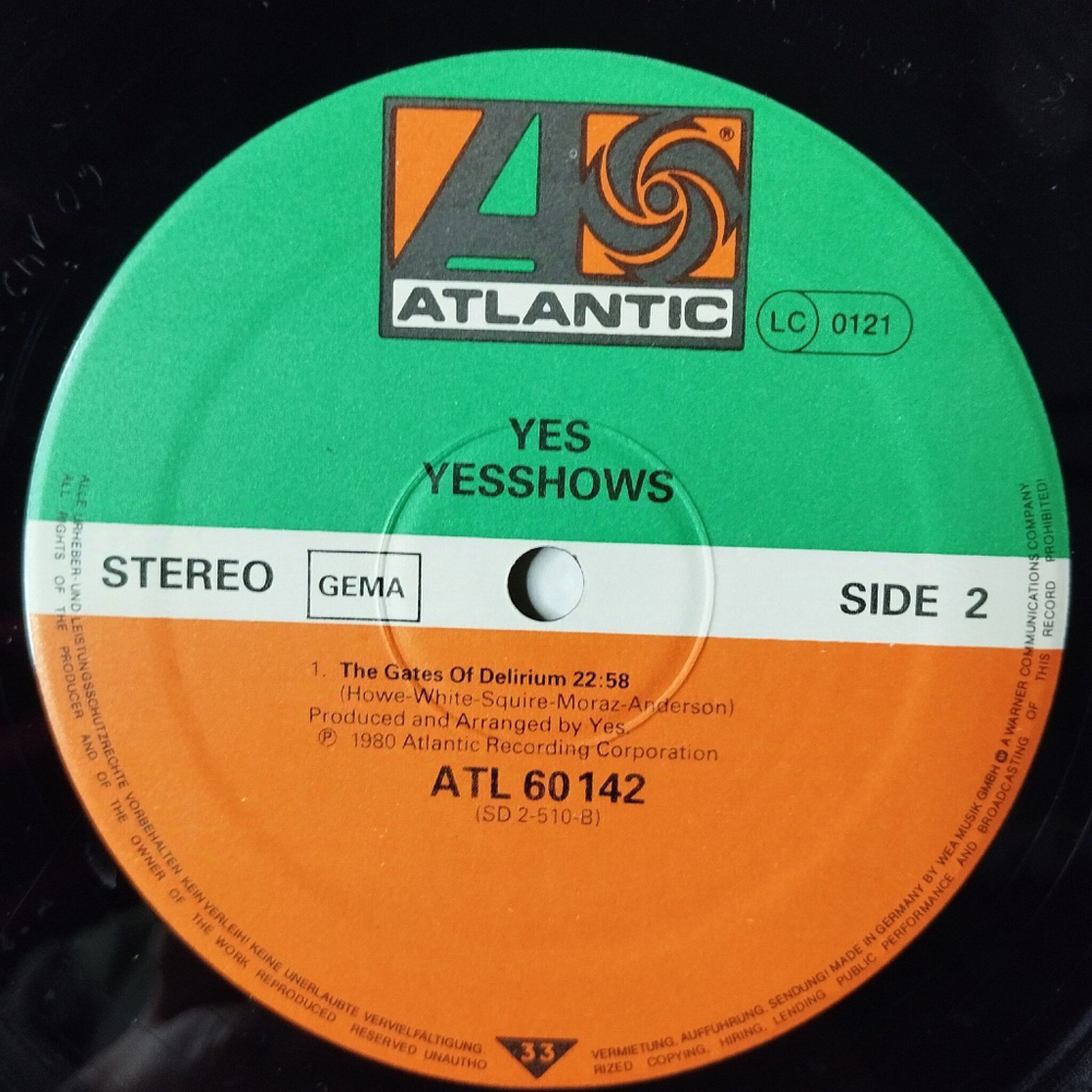 Винтажная виниловая пластинка LP Yes Yesshows (Germany 1980)