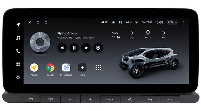 Магнитола для Audi Q7 4L 2009-2015 (ШГУ 3G) - Teyes LUX ONE ROUND монитор 12.3" 2K QLED на Android 10, Быстрая, CarPlay, 4G SIM-слот