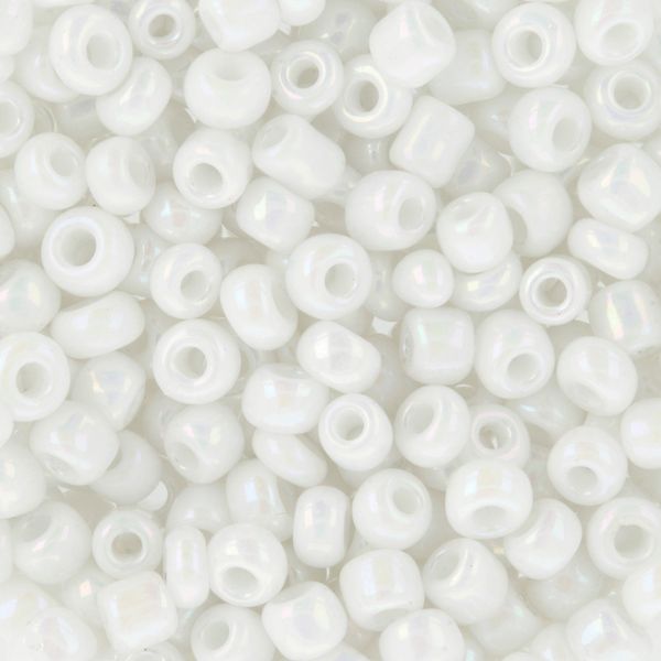 Бисер Zlatka 8/0 (2.9 мм), 100 г (10х10 г), №0401 белый, GR