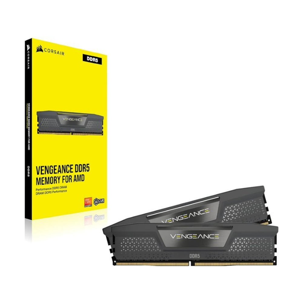 Оперативная память CORSAIR 32GB 6000МГц DDR5 CL30 DIMM (Kit of 2x16GB) XMP 3.0, Vengeance Black