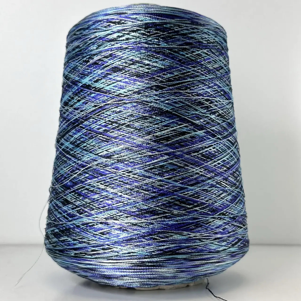 0436K - Missoni; 100% вискоза; 1500м/100гр; col. 4071, цвет: голубой, фиолетовый, черный; S501