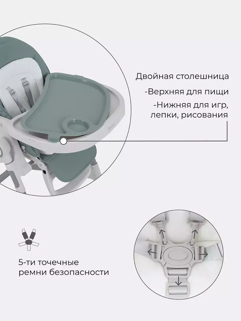 Стол-стул RANT "CANDY" RH501 Ocean Green