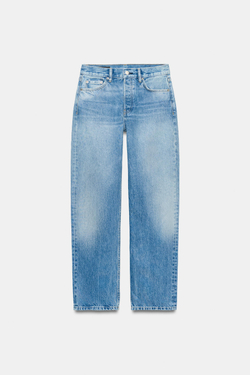 ZARA ДЖИНСЫ ПРЯМОГО КРОЯ СО СРЕДНЕЙ ПОСАДКОЙ — ZW COLLECTION, ВЫЦВЕТШИЙ СИНИЙ