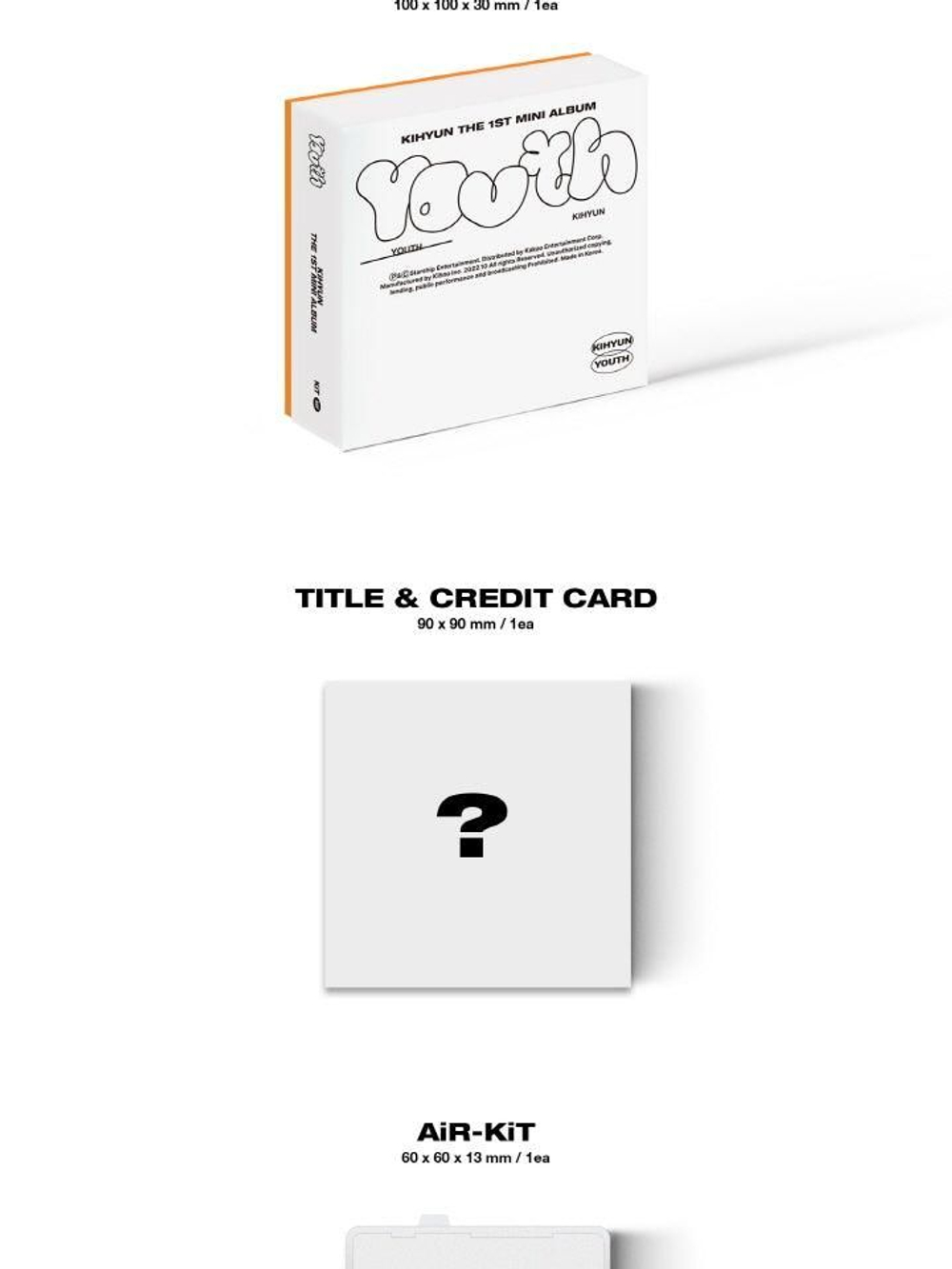 Альбом KIHYUN - YOUTH 1st Mini Album KIHNO KIT