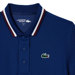 Женское поло Lacoste Pique Contrast Striped Collar