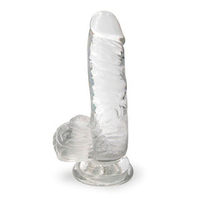 Прозрачный фаллоимитатор на присоске 15см Bior Toys Erowoman-Eroman LET-14015