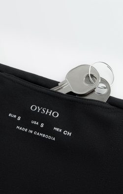 OYSHO Легинсы-велосипедки Comfortlux с высокой посадкой длиной 20 см, черный