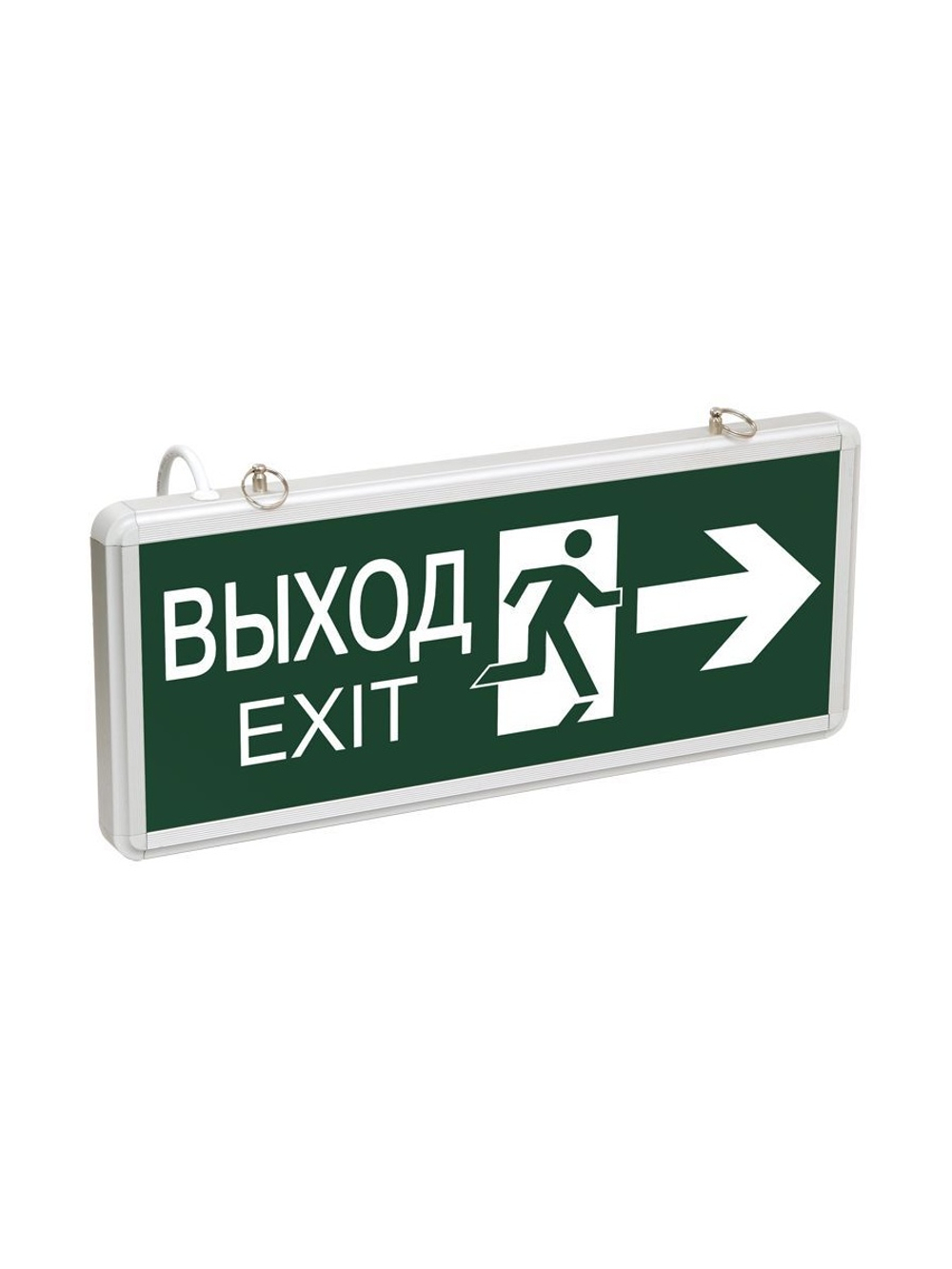 Светильник светодиодный ССА 1003 "ВЫХОД-EXIT" стрелка/фигура 3Вт аварийный двусторонний IEK LSSA0-1003-003-K03