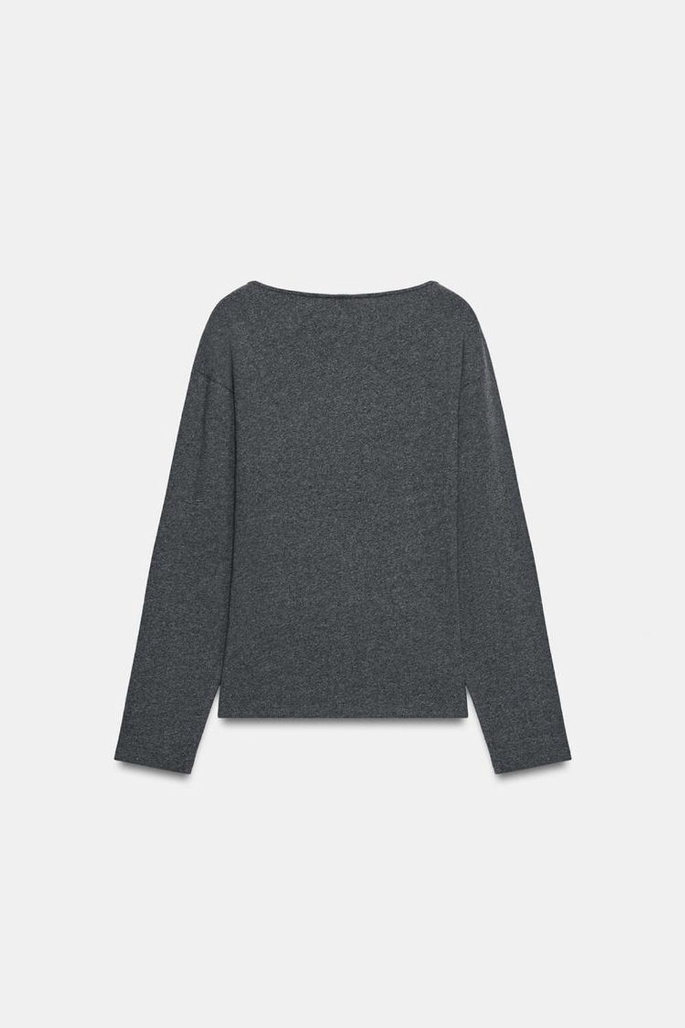 ZARA ПРИТАЛЕННАЯ ФУТБОЛКА, СЕРЫЙ МЕЛАНЖ