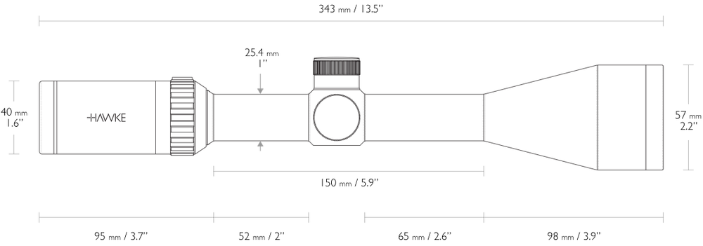 Оптический прицел Hawke Vantage IR 3-9x50 Mil-Dot с подсветкой (14230)