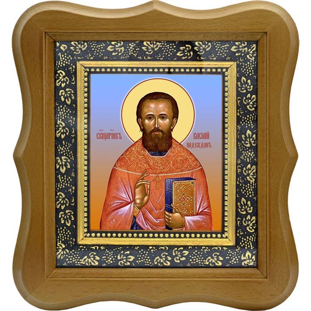 Василий Надеждин, священномученик, пресвитер. Икона на холсте.