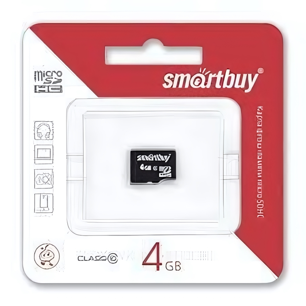 4 Gb microSD Smartbuy Class 10 без адаптера