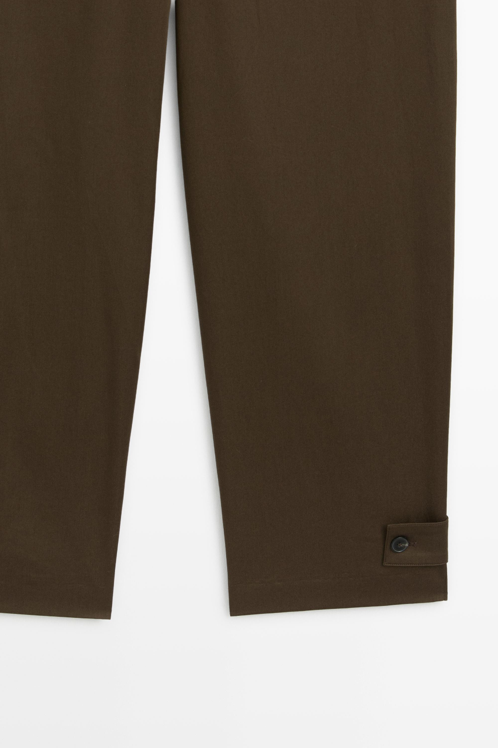 Massimo Dutti Брюки с отделкой по низу на пуговицах, кротово-коричневый