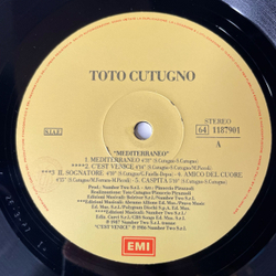 Винтажная виниловая пластинка LP Toto Cutugno Тото Кутуньо Mediterraneo (Италия 1987)
