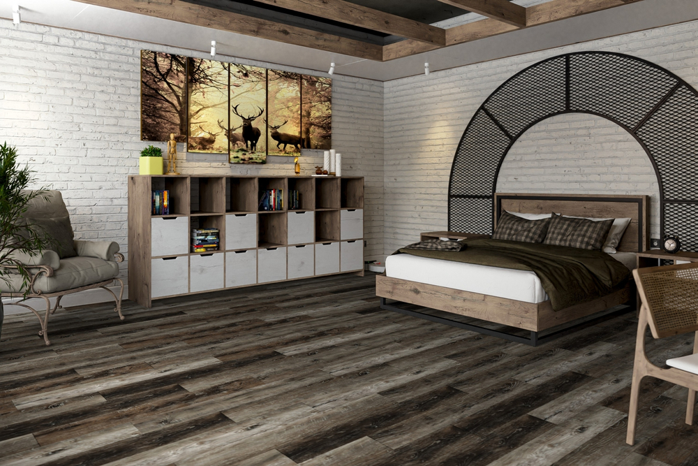 Кварц-винил SPC Damy Floor Family SPC 4 мм ДУБ РУСТИКАЛЬНЫЙ ЧЕРНЫЙ 2.635 м2