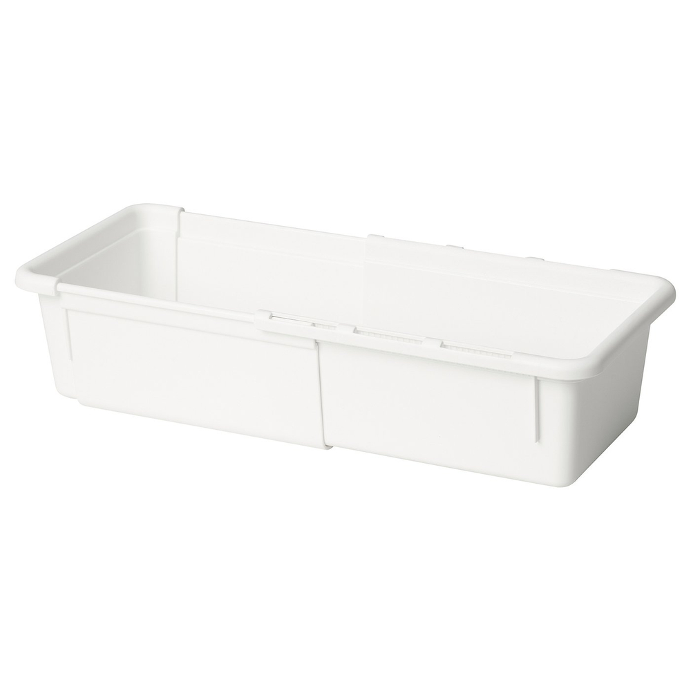 IKEA KACKLA  (ИКЕА КАКЛА)  -  Контейнер раздвижной - белый 18-28x13 см
