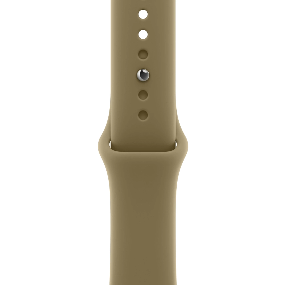 Часы Apple Watch Series 12, 42 мм, алюминий тёмно-бронзового цвета, ремешок Sport Band оливкового цвета