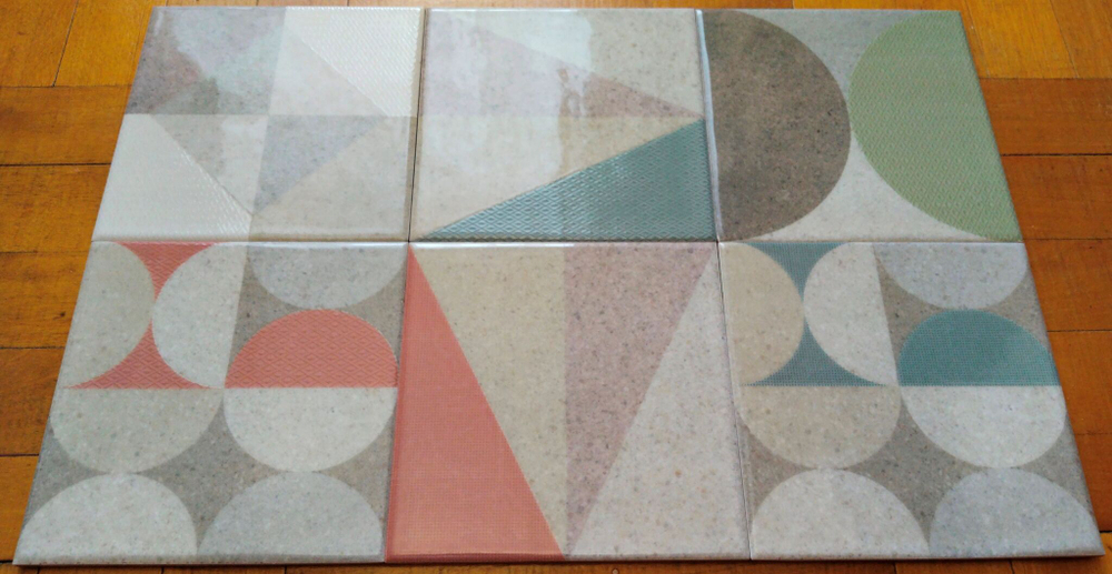 Плитка настенная Kler Beige Mix glossy 150x150х7 мм