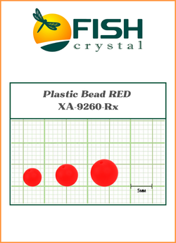 Бусины пластиковые Fish Crystal для монтажа рыболовных оснасток Plastic Bead RED1 XA-9260 №4 ( 5 упаковок )
