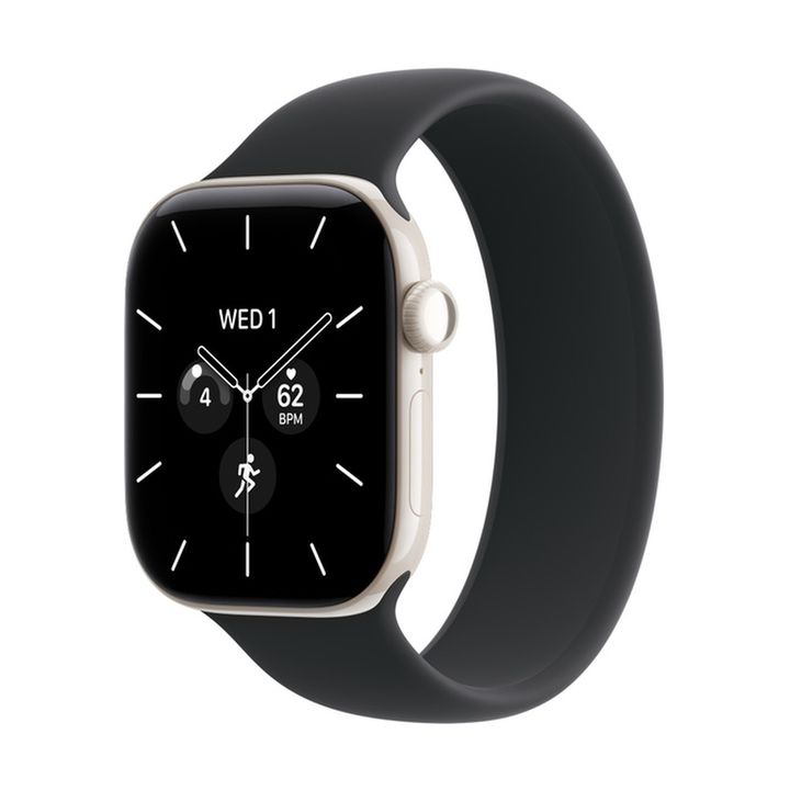 Смарт-часы Apple Watch Series 12 GPS + Cellular 42mm Pearl White Ceramic, Black Solo Loop