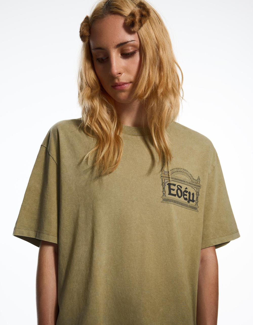 Мужская футболка relaxed fit ARIES X BERSHKA - BERSHKA