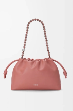 Loewe Сумка Flamenco среднего размера из мягкой кожи ягненка наппа, красноватый
