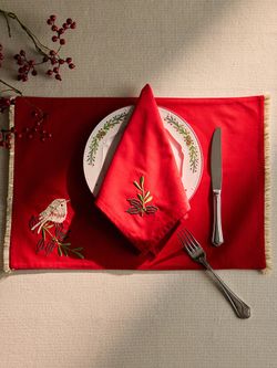 Салфетка сервировочная Зима в лесу из коллекции New Year Essential, 45х45 см