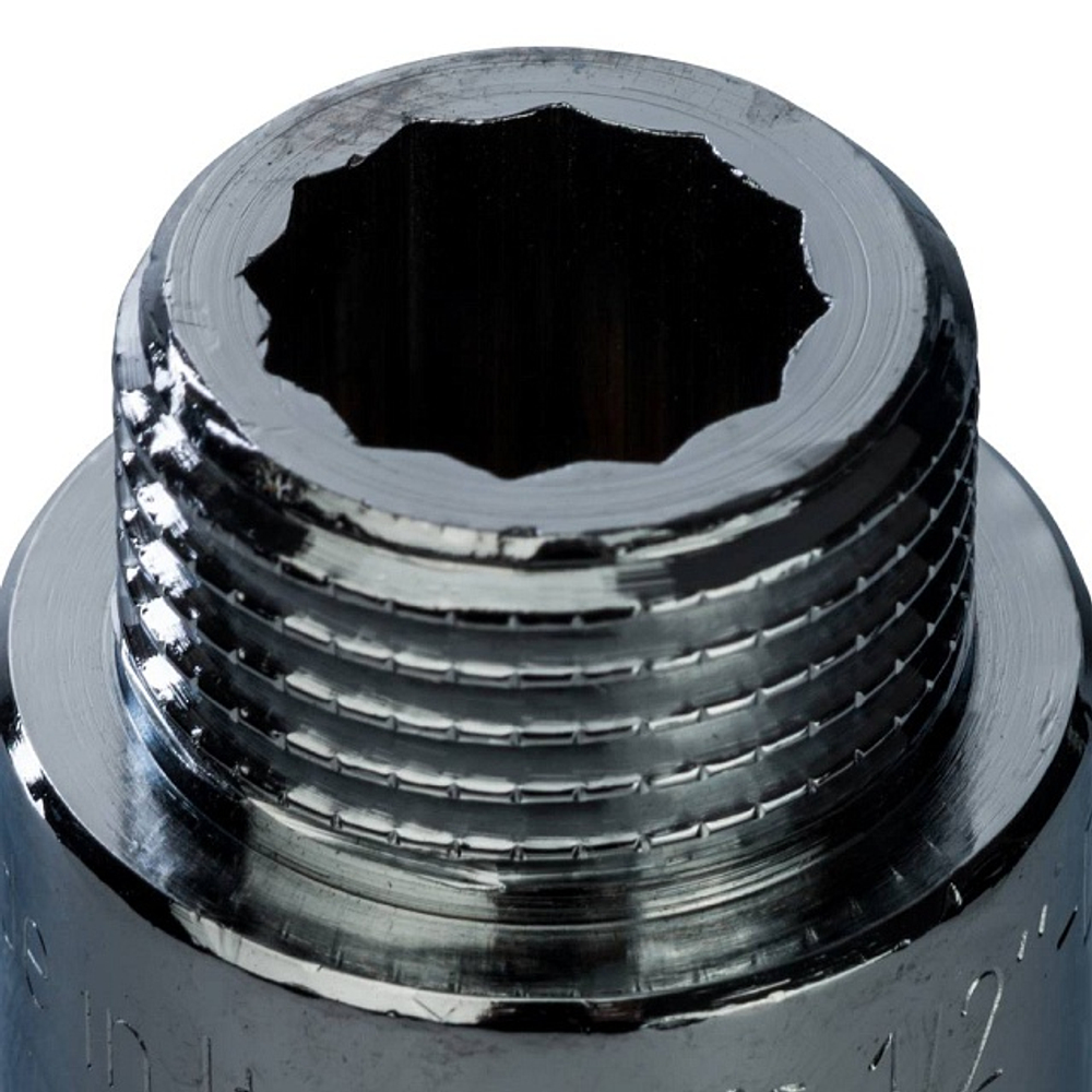 Удлинитель резьбовой STOUT SFT 0002 - 1/2" длина 65 мм (ВР/НР, латунь хромированная)