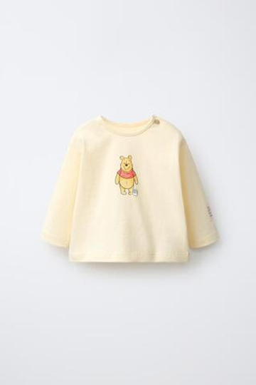 ZARA ЛОНГСЛИВ С ПРИНТОМ WINNIE THE POOH © DISNEY, ВАНИЛЬНЫЙ