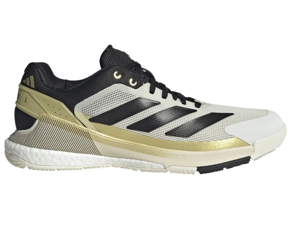Мужские кроссовки для Padel Adidas Crazyquick Boost Padel - white/core black/gold metallic