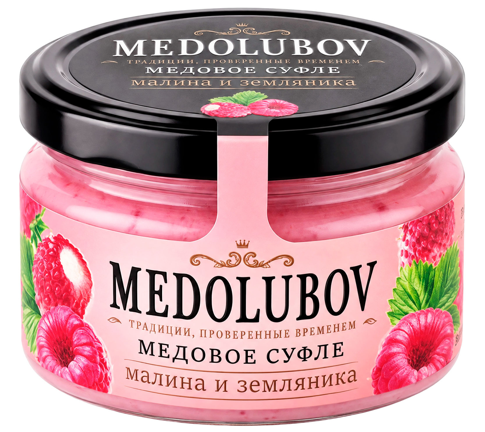 Медовое суфле малина и земляника Медолюбов