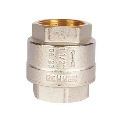 Клапан обратный ROMMER RVC-0002 - 1"1/2 (ВР/ВР, PN16, Tmax 90°C, с пластиковым седлом)
