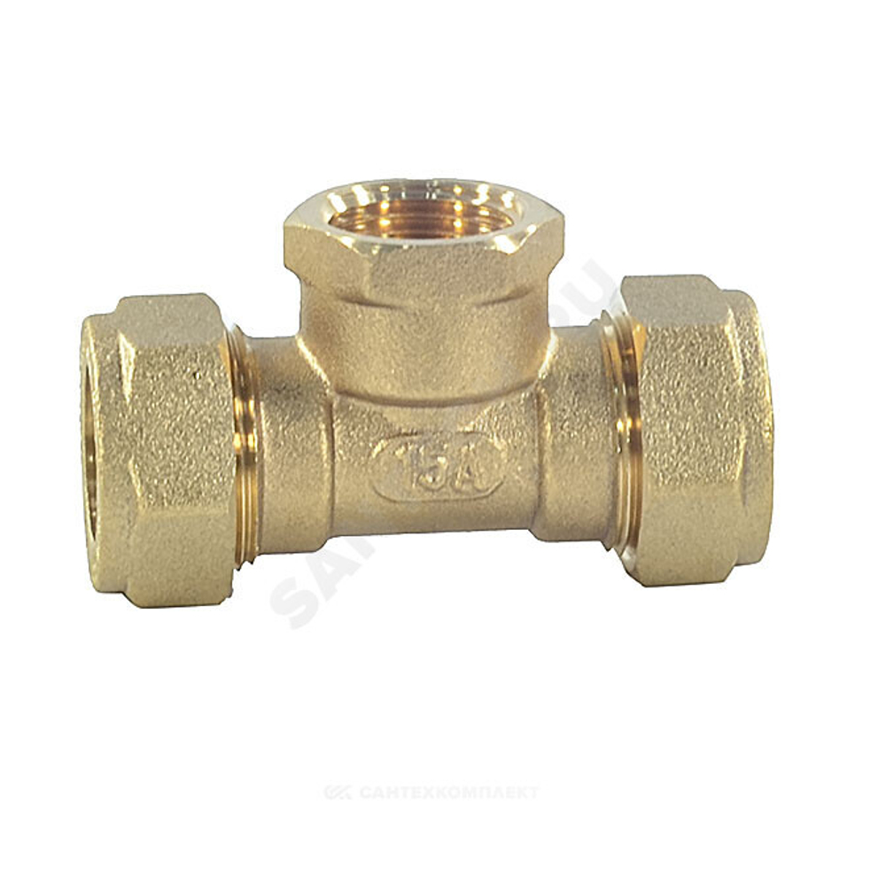 Тройник латунь 20Aх3/4"х20 обжим/ВР STAHLMANN STFL2003/420BEF