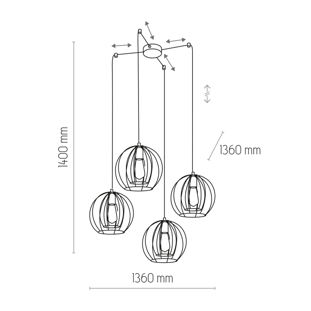 Подвесной светильник TK Lighting Jaula 6252