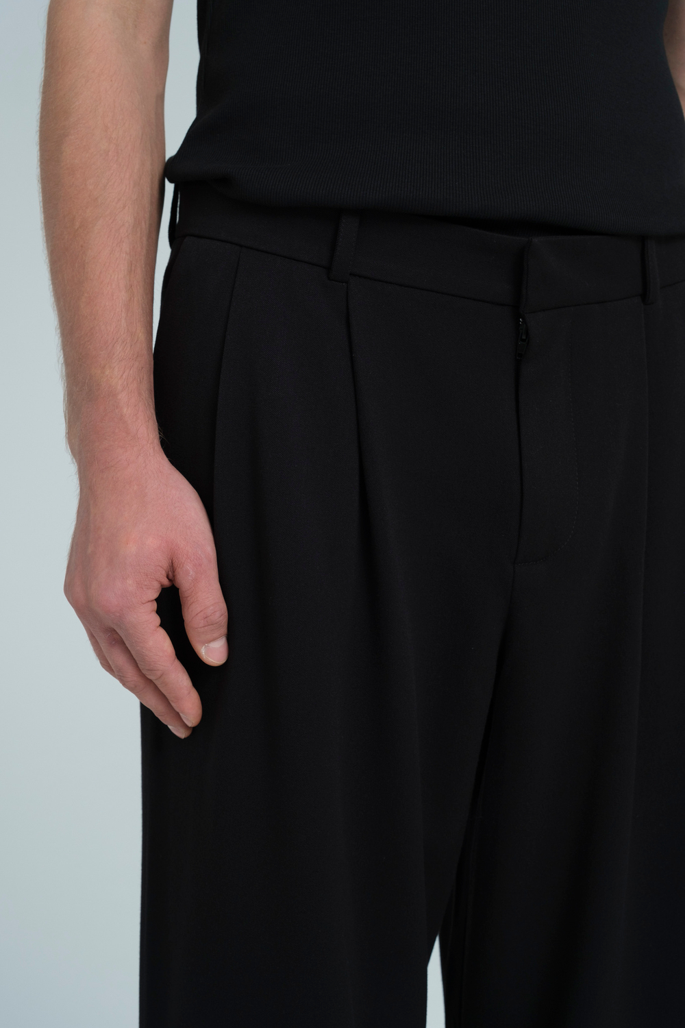 Брюки широкие | black viscose