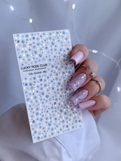 Lucky Rose Слайдеры наклейки для длинных ногтей 380