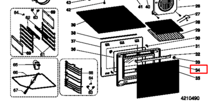 Дверь духовки Indesit (Индезит)/Ariston (Аристон) БОЛЕЕ НЕ ПОСТАВЛЯЕТСЯ - СНЯТ С ПРОИЗВОДСТВА