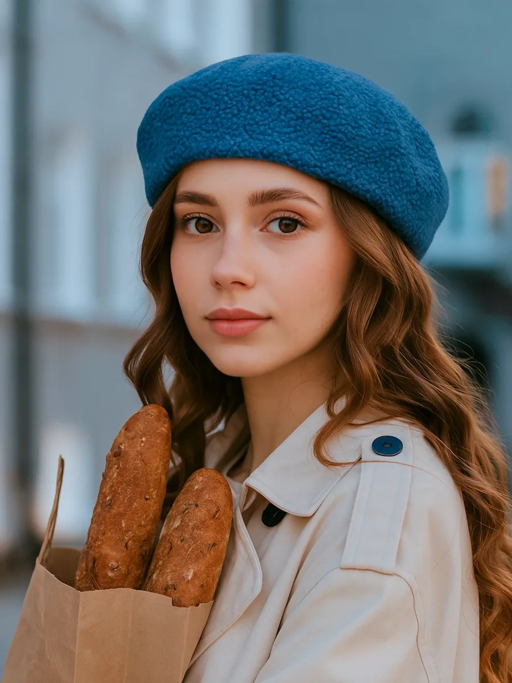 Берет из букле