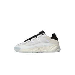 alt="adidas Niteball White Grey Black HR2020 белые кроссовки с серыми замшевыми накладками вид сбоку на белом фоне"