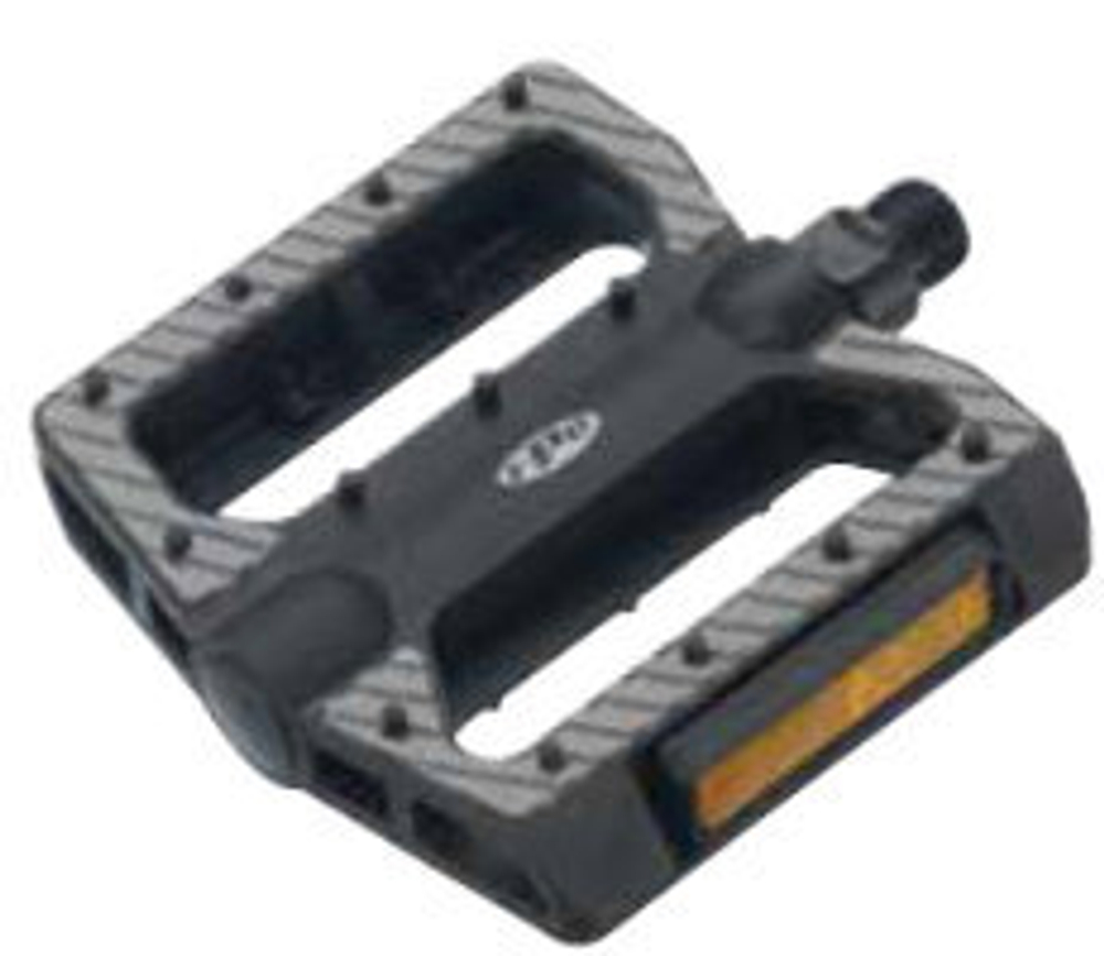 Педали для БМХ NW-420 пластмасса с резиновым покрытием, CrMo ось 9/16", 107х102х25 Вес 316 гр NW-420
