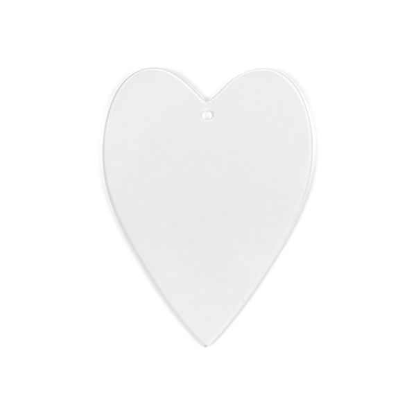 Заготовка пластиковая Сердце, 10х7.5х0.3 см, 10 шт, плоское, PLB-013 Love2art