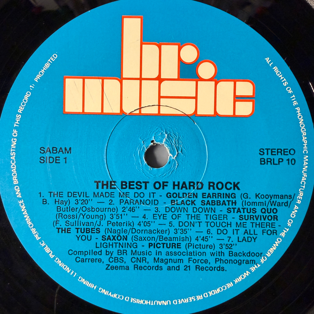 Сборник The Best Of Hard Rock (Бельгия 1987г.) Т