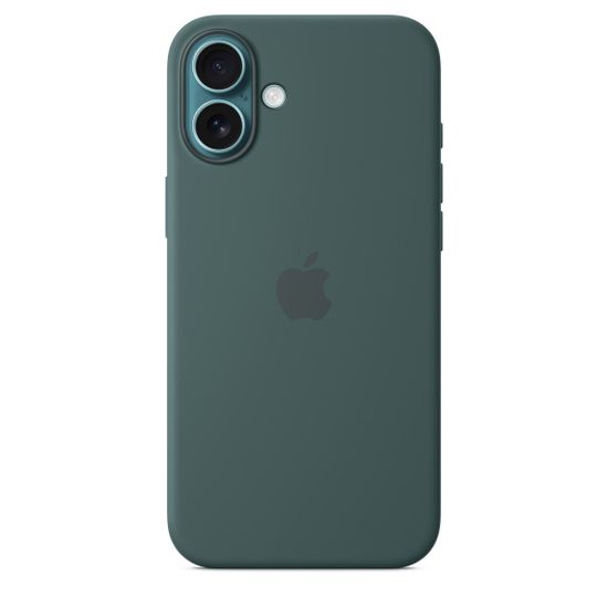 Силиконовый чехол Apple для iPhone 16 Plus с MagSafe Зелёный озёрный