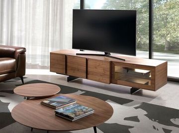 Тумба под ТВ MF2005TV /3219 из орехового дерева с подсветкой цвет орех