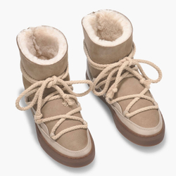 Высокие комбинированные кеды INUIKII Sneaker Classic Beige на меху