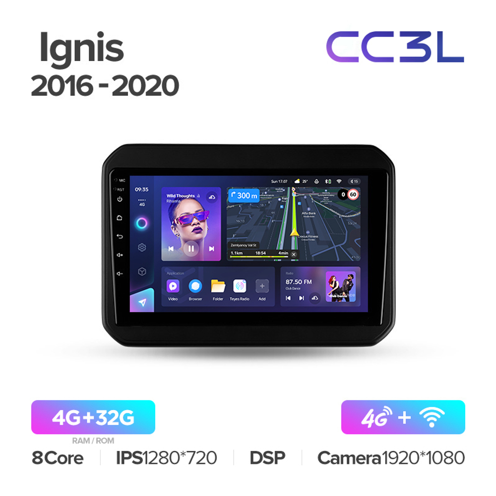Teyes CC3L 9"для Suzuki Ignis 2016-2020
