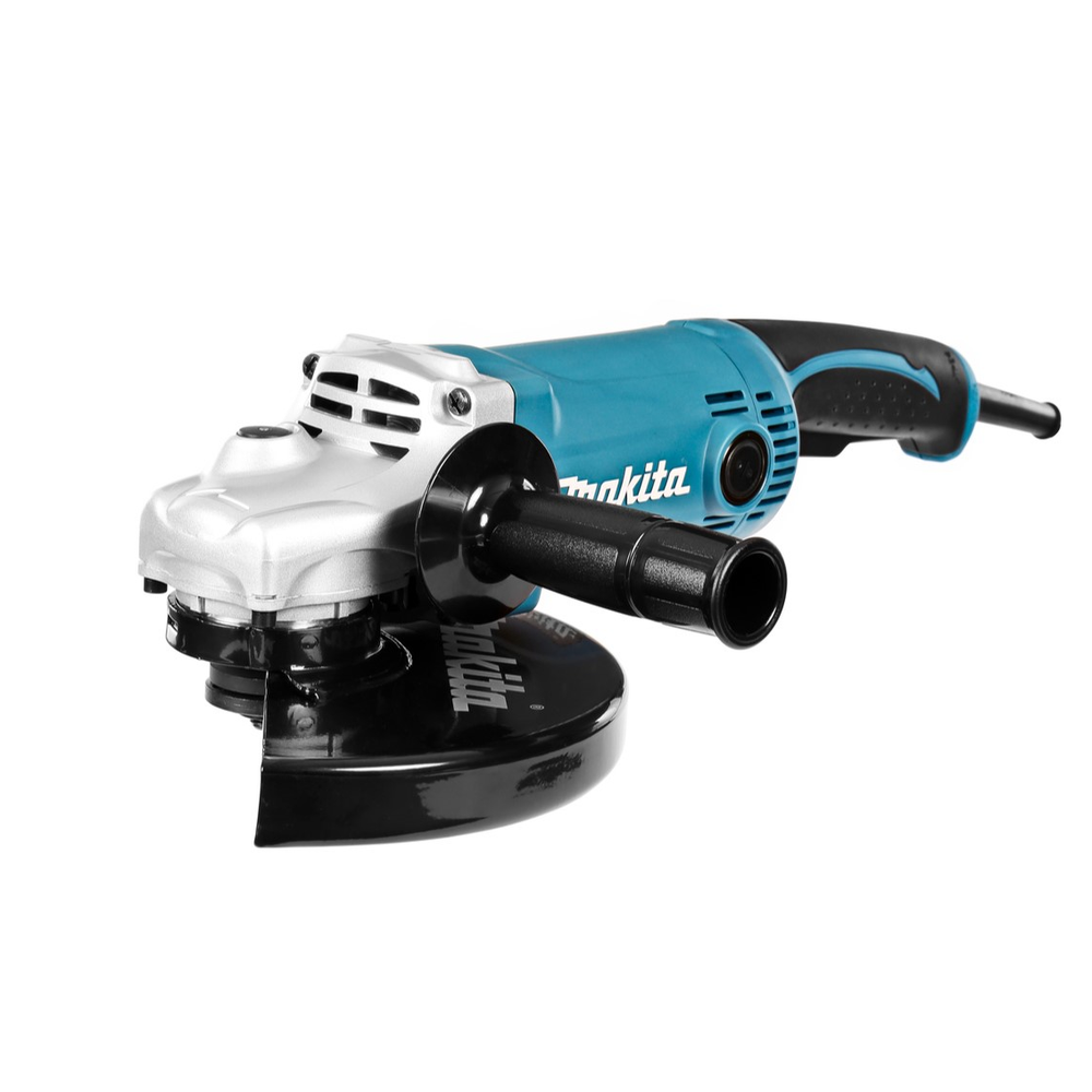 Угловая шлифмашина УШМ Болгарка электрическая (сетевая) Makita 220В 2 кВт, диск 230 / 22,2 мм, для резки мелких труб и шлифования поверхностей GA9050