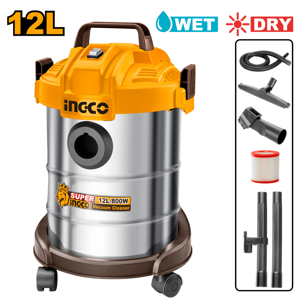 Пылесос строительный INGCO VC14122 0,8 кВт 12 л Пылесос строительный INGCO VC14122 0,8 кВт 12 л