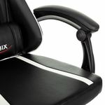Кресло компьютерное BRABIX "Shooter GM-123", 2 подушки, экокожа, черное/белое, 533191